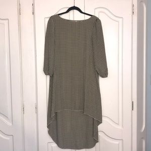 Houndstooth High-Low Dress❤️